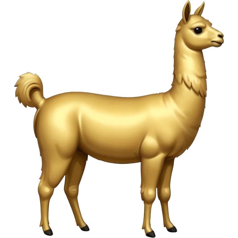 A small golden llama silhouette emoji