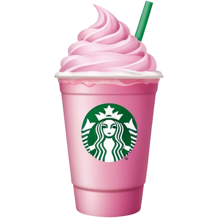 starbucks cup pink drink with cold foam emoji