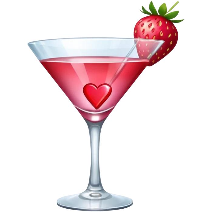 galentines red and pink cocktail emoji