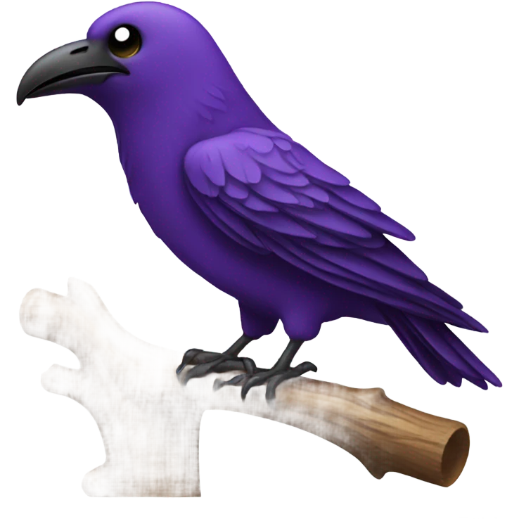 Purple raven celebrating emoji