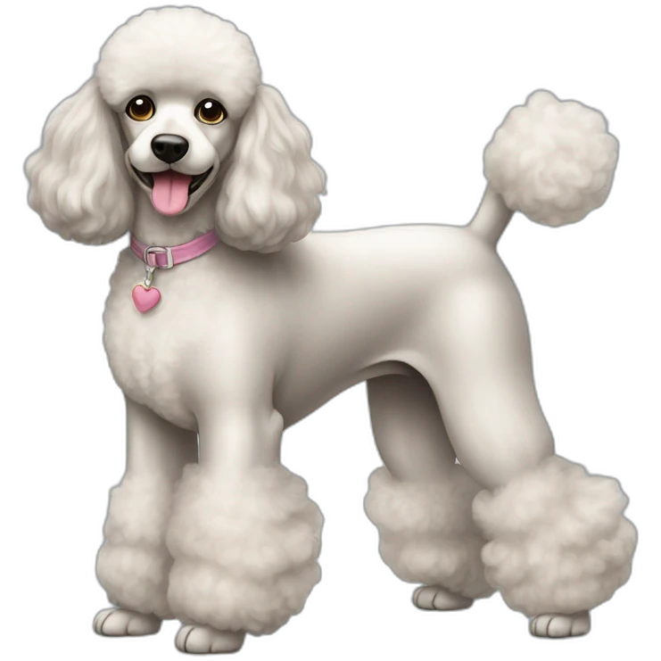 Dog Standart Poodle full body emoji