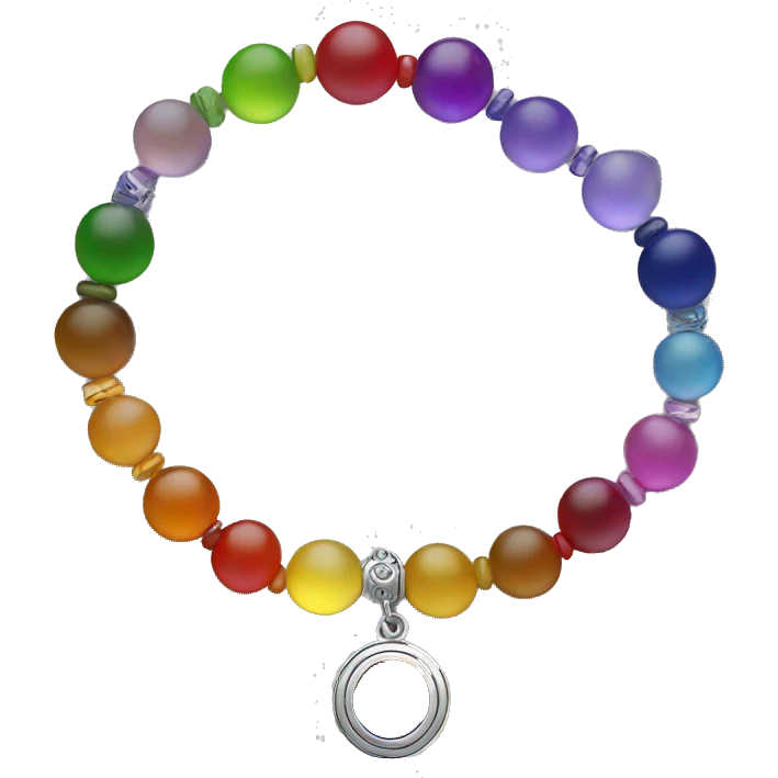 pretty chakra bracelet realistic emoji
