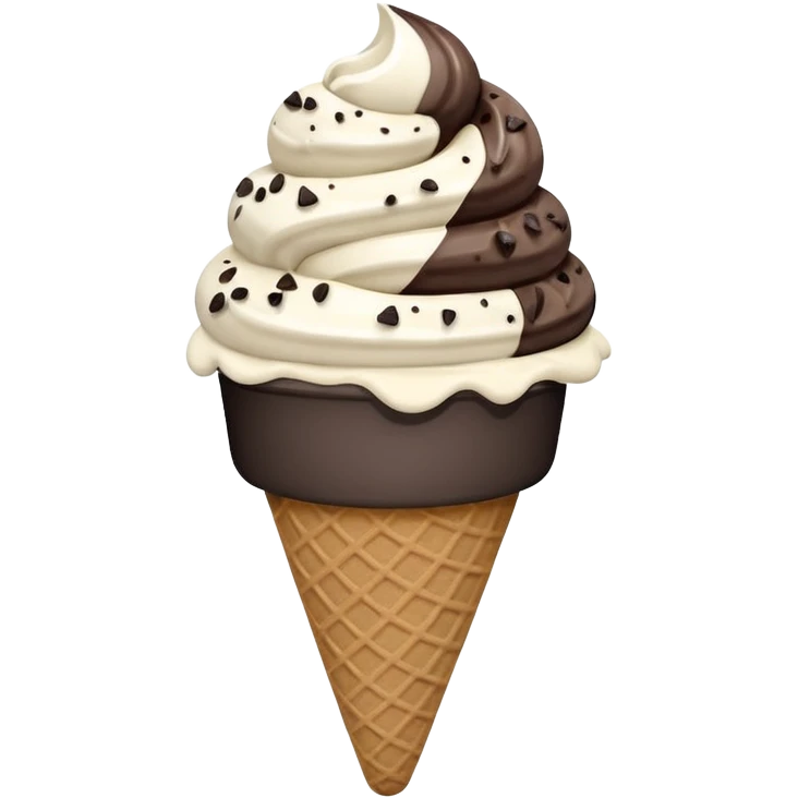 Cookies and Cream ice cream emoji