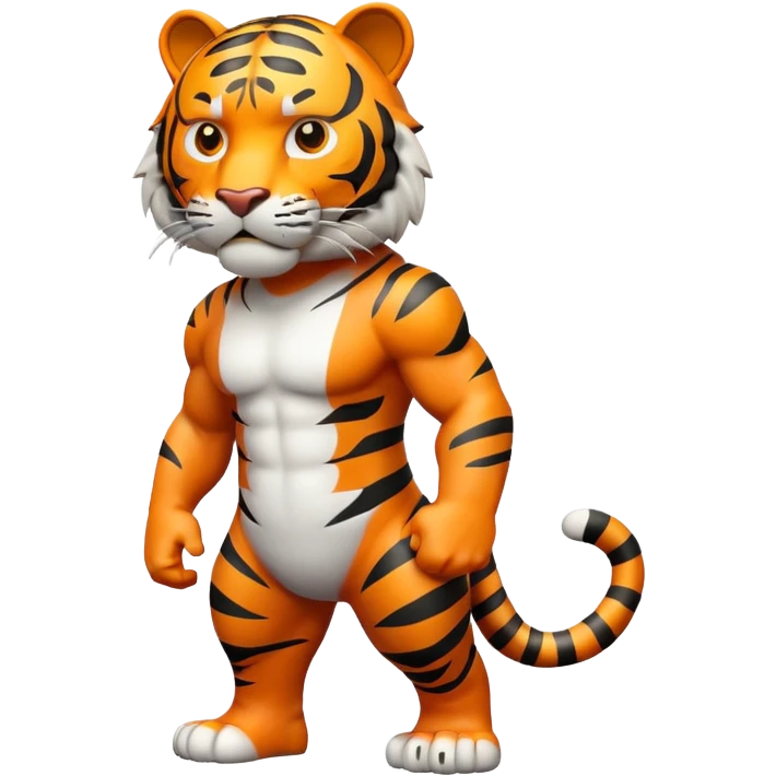 Tiger emoji, full body, 3D emoji style emoji