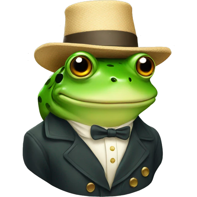 frog with hat emoji
