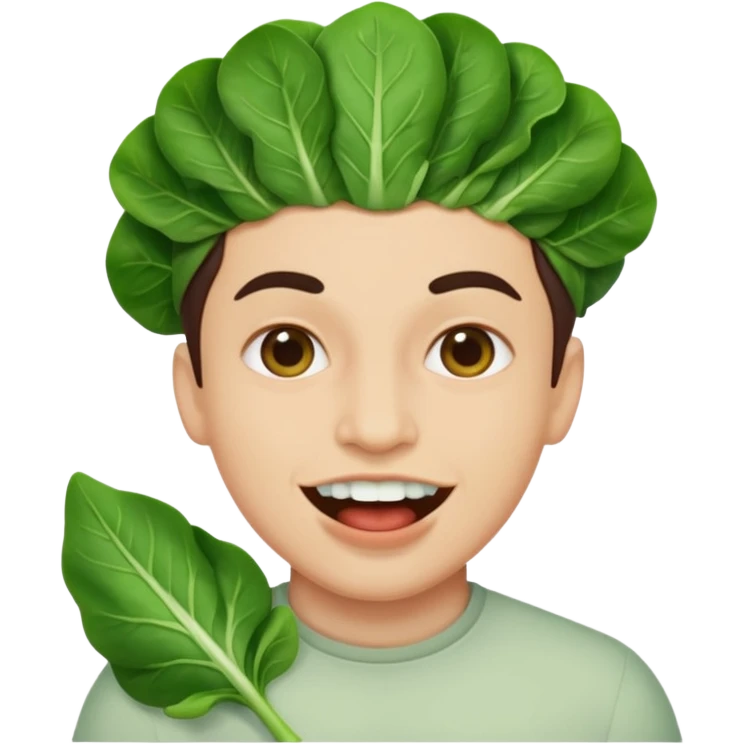 Person with spinach in their teeth. emoji