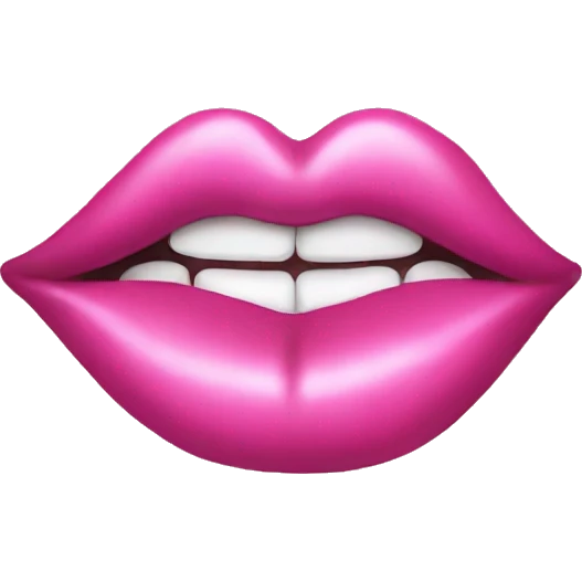 pink kiss lips emoji