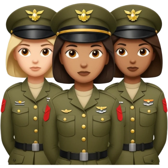 female soldiers emoji