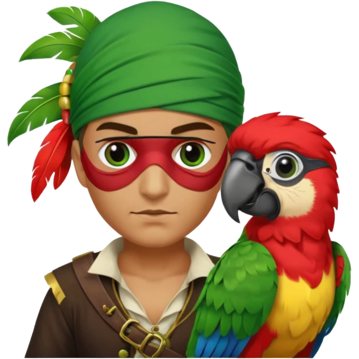 pirate and parrot emoji