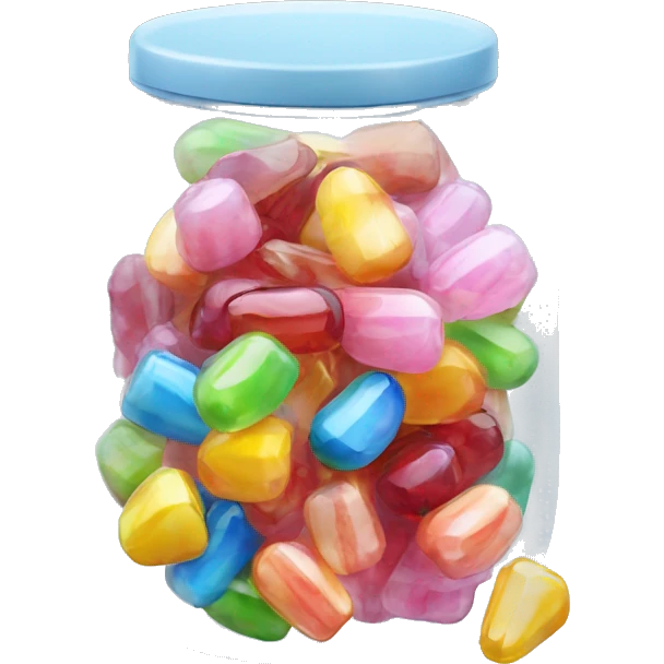 un tarro de cristal de chuches emoji