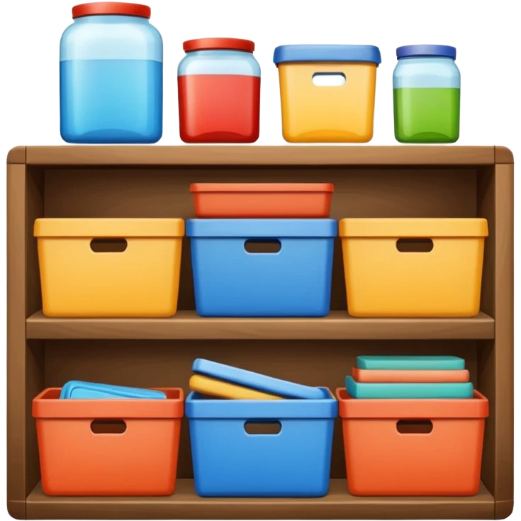 shelf organized household storage emoji