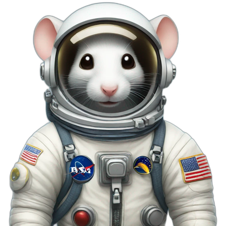 astronaut rat levitating emoji