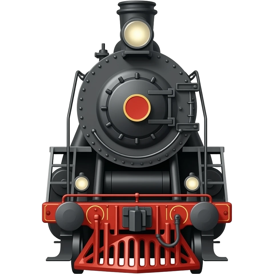 Steam train on the front emoji
