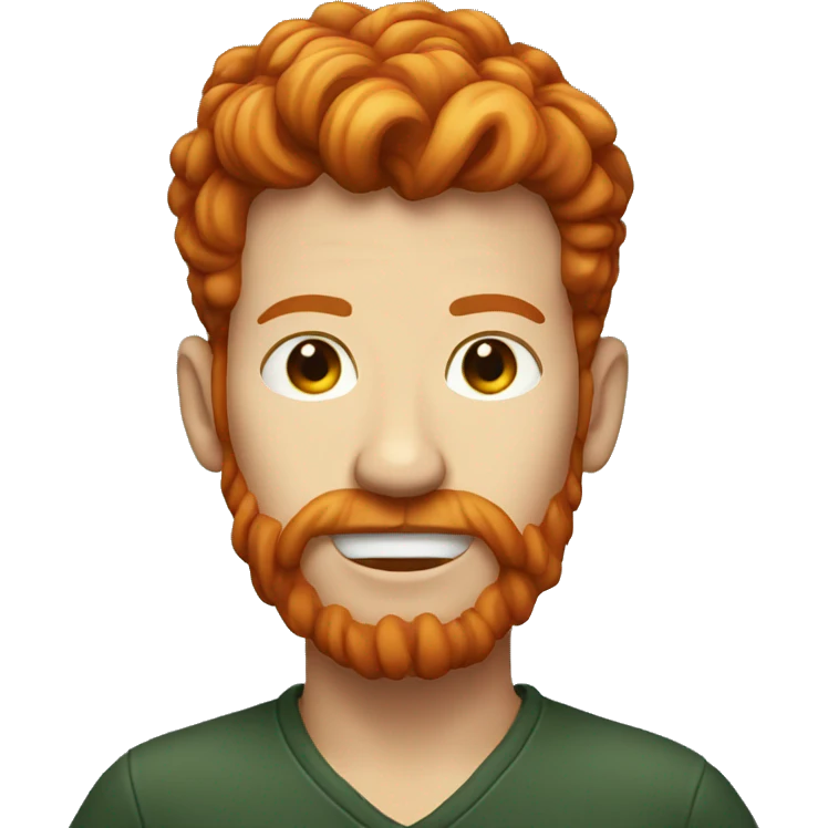 Red ginger emoji