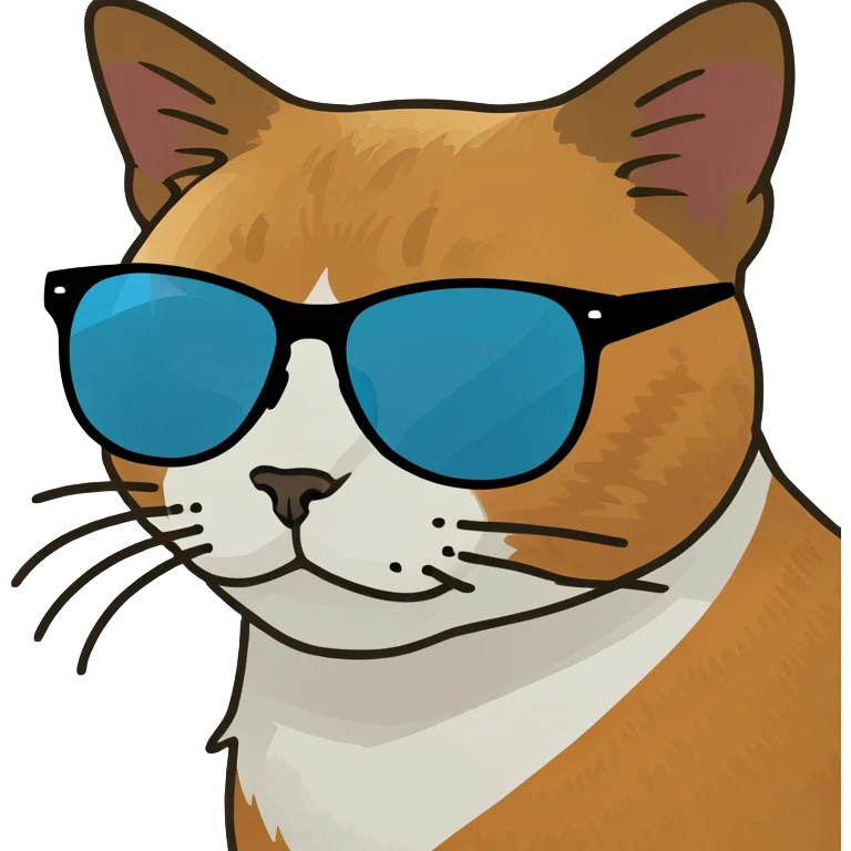 Cat with sunglasses emoji