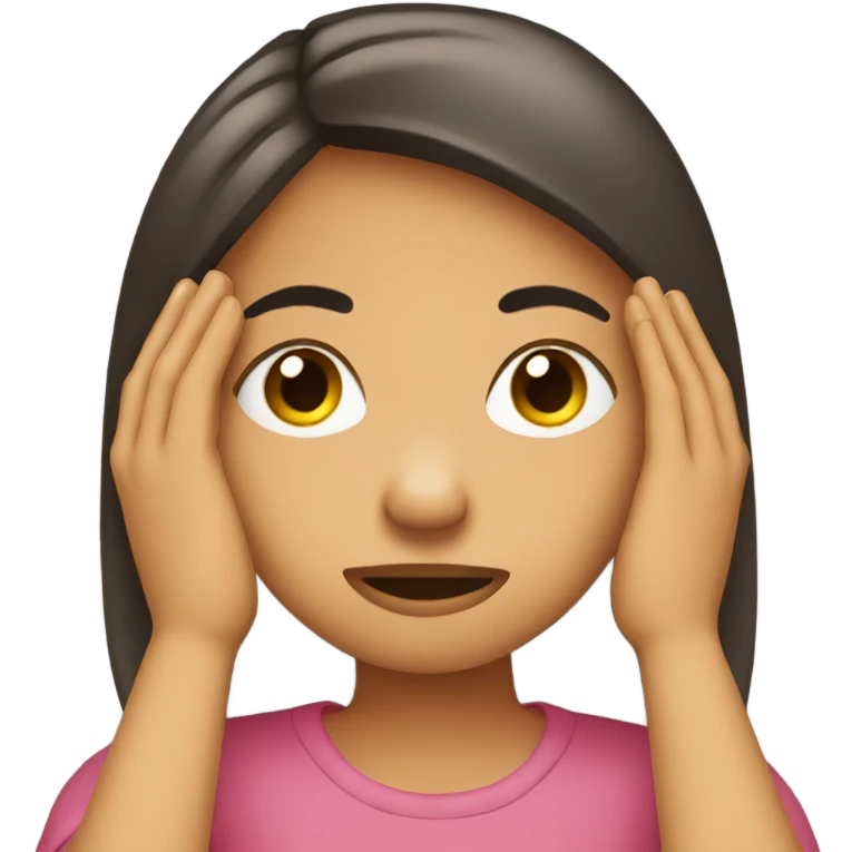 Girl covering her face  emoji
