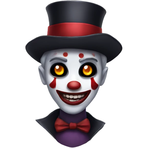 Vampire with a clown hat emoji