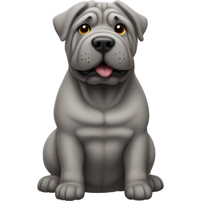 grey shar-peï with folds emoji