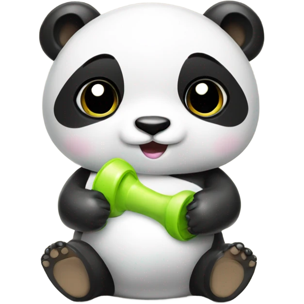 Baby panda with a soother emoji