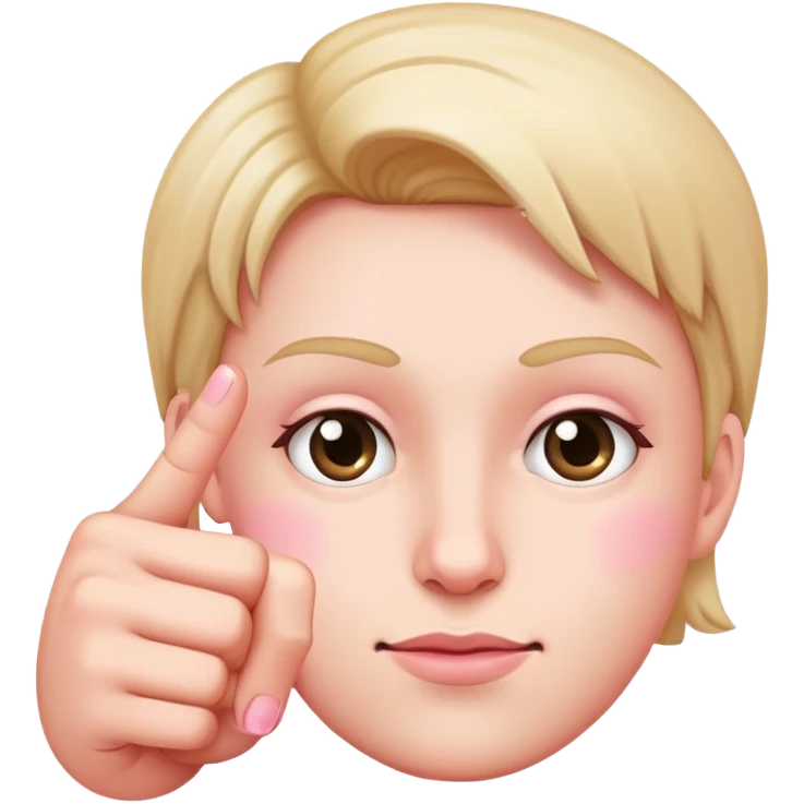Обличчя яке показує мізинчик emoji