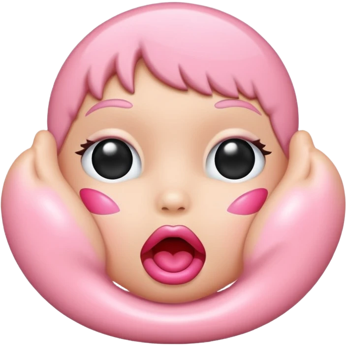 baby pink kiss mark emoji