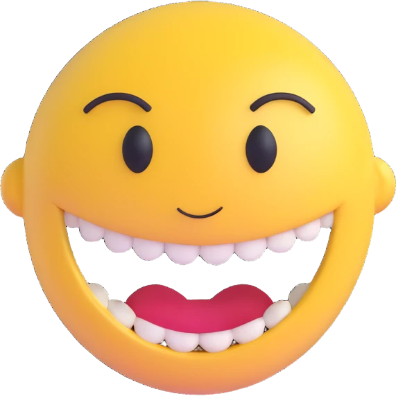 smiling face with braces emoji