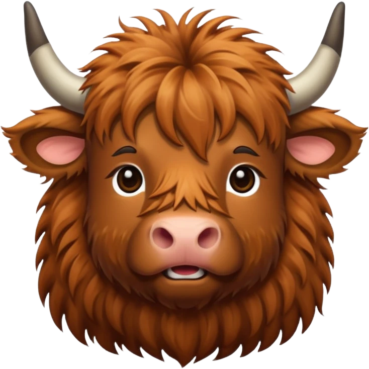 Single color highland cow emoji emoji