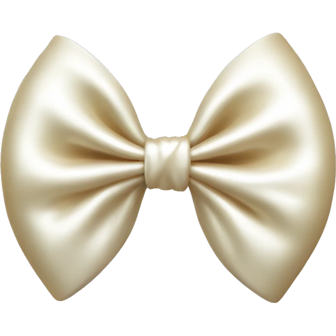 Cream pearl bow emoji