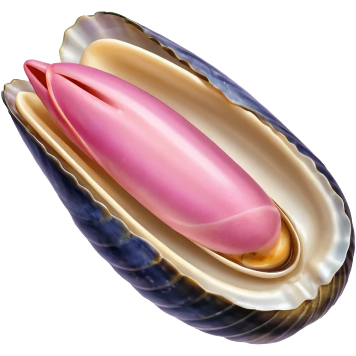 langue qui dépasse d'une bouche et touche une moule ouverte sans coquille emoji