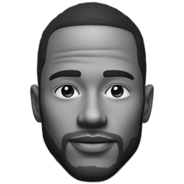 realist giga chad black and white emoji