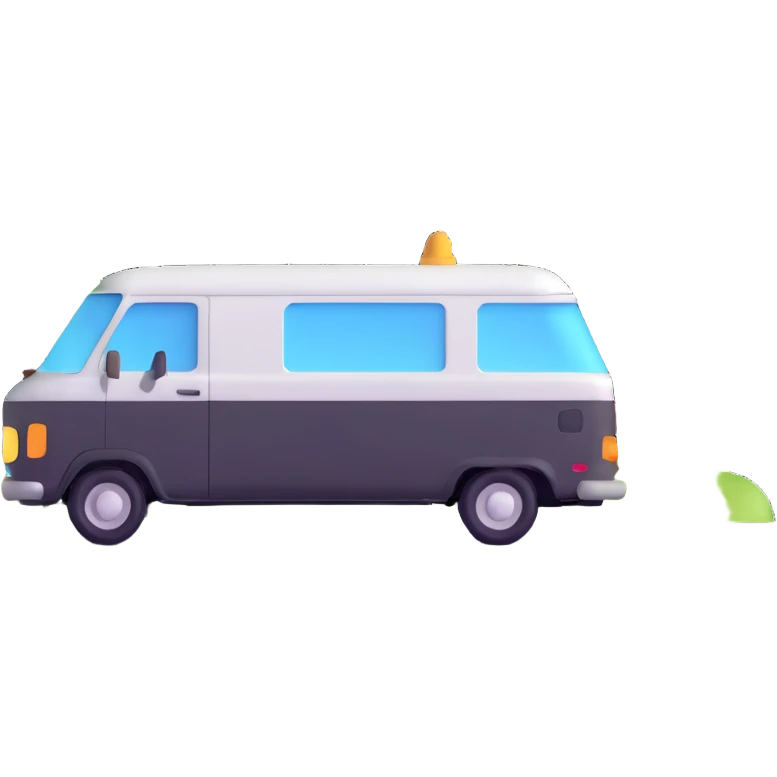 van on the road emoji