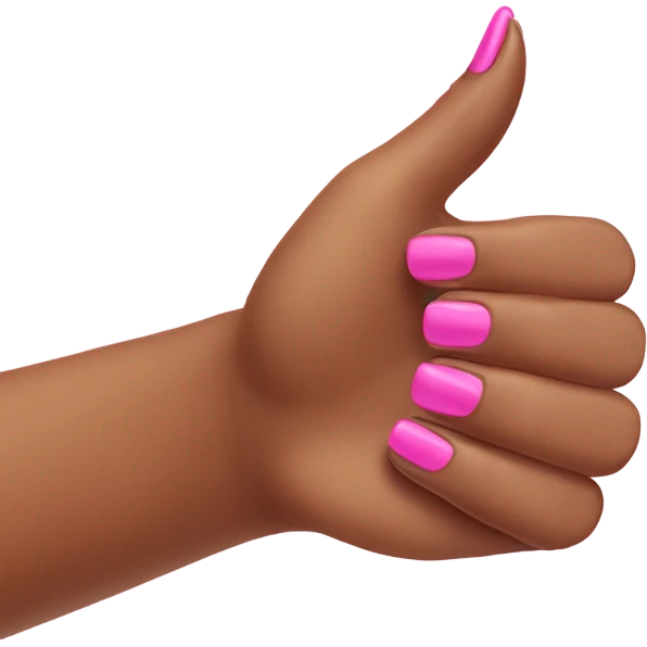 Thumbs up pink nails emoji