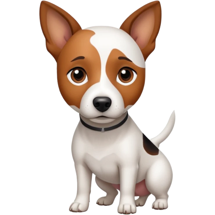 a white jack russell the size of a kelpie emoji