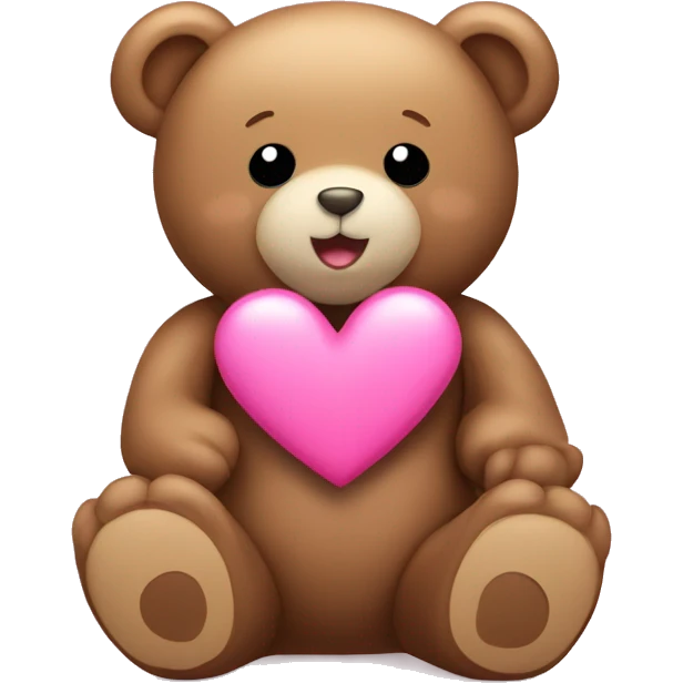 teddy bear with a pink heart  emoji