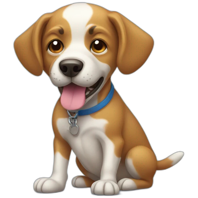 Dog playing beach tennis emoji