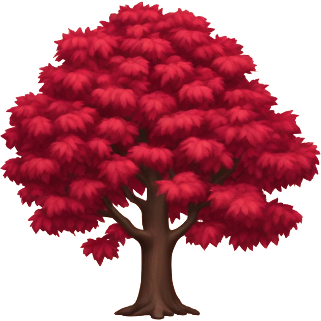 Red tree emoji