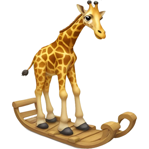 Giraffe on sled emoji