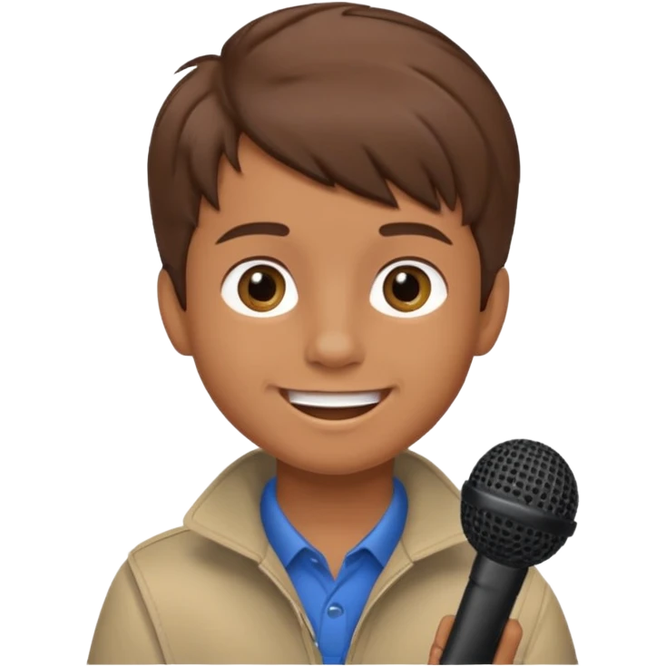 Boy with Microphone emoji