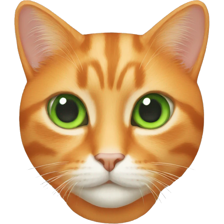 orange cat with green eyes emoji