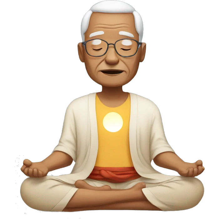 elder man meditating emoji