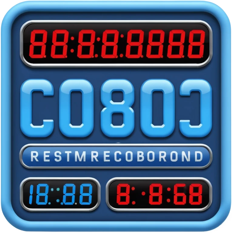 electronic scoreboard in blue (#00A3E0) and red (#F9423A) emoji