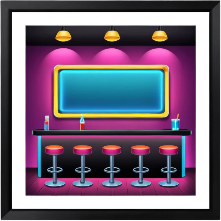 nightclub wtihout people emoji