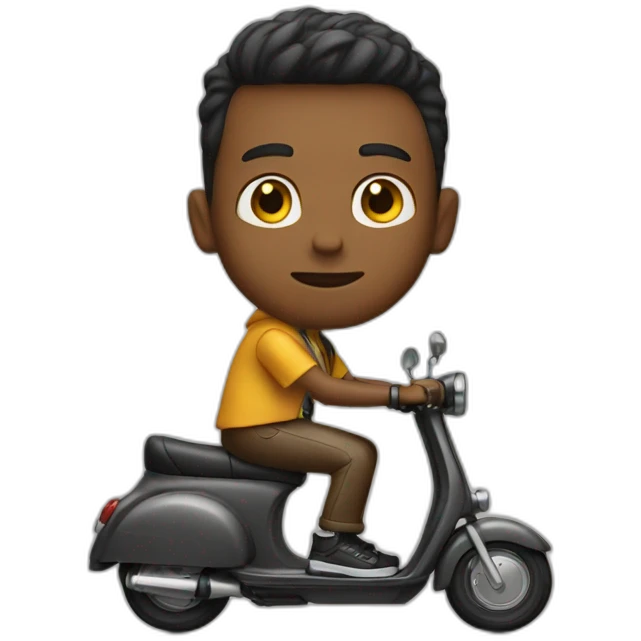 Bad Boy on a scooter emoji