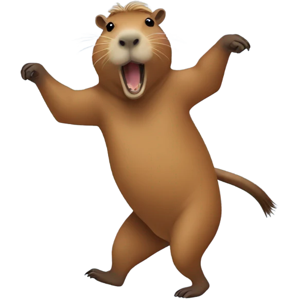 A capybara dancing emoji