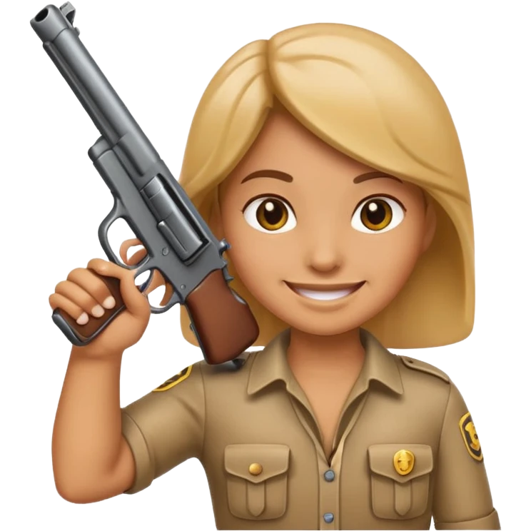 Emoji holder a gun emoji