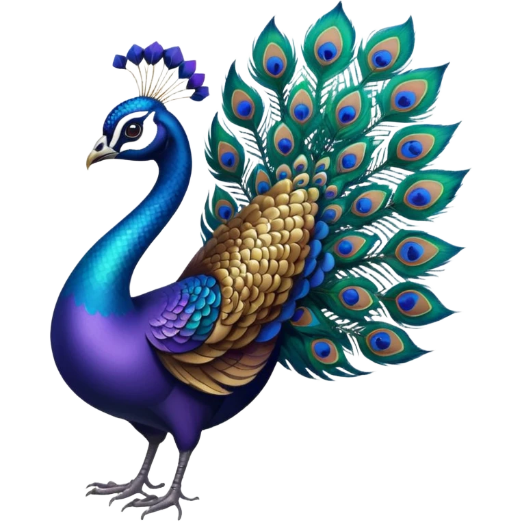 Peacock with tattoo emoji