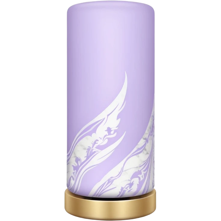 Lavender pastel purple and marble white aesthetic decoration lamp emoji