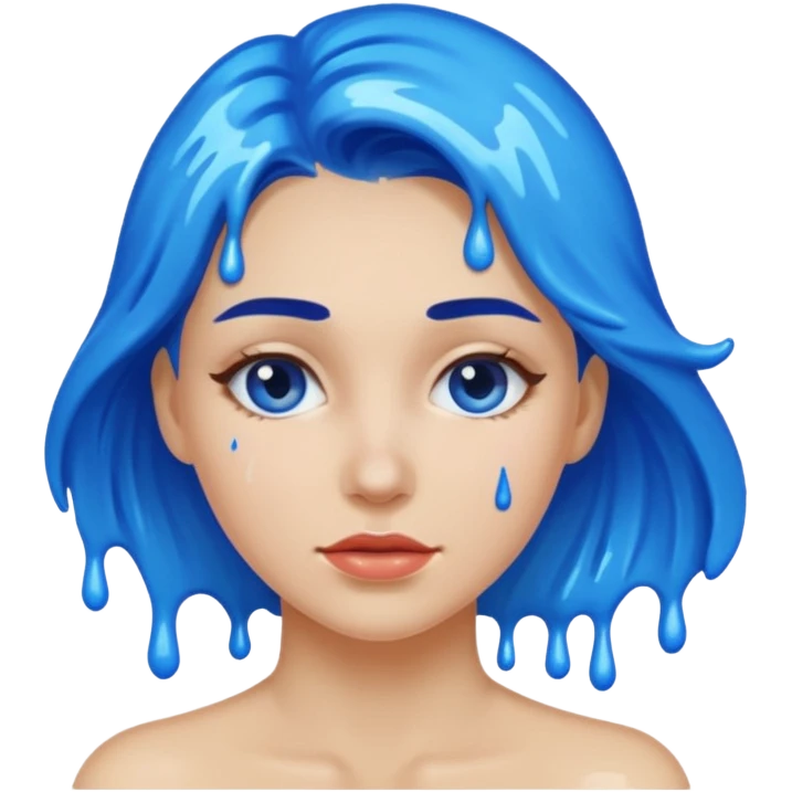 Woman  blue splashed emoji