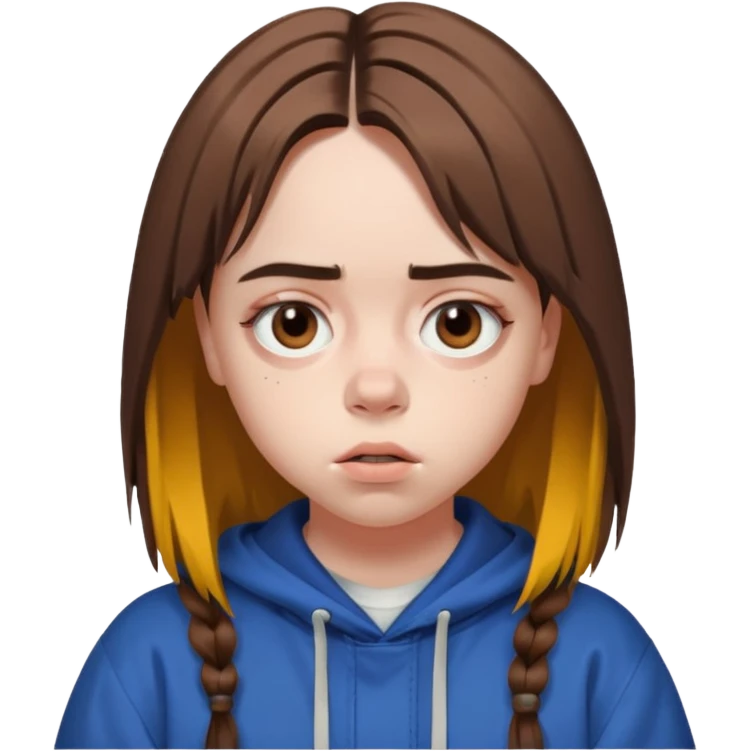 Billie Eilish just face  emoji