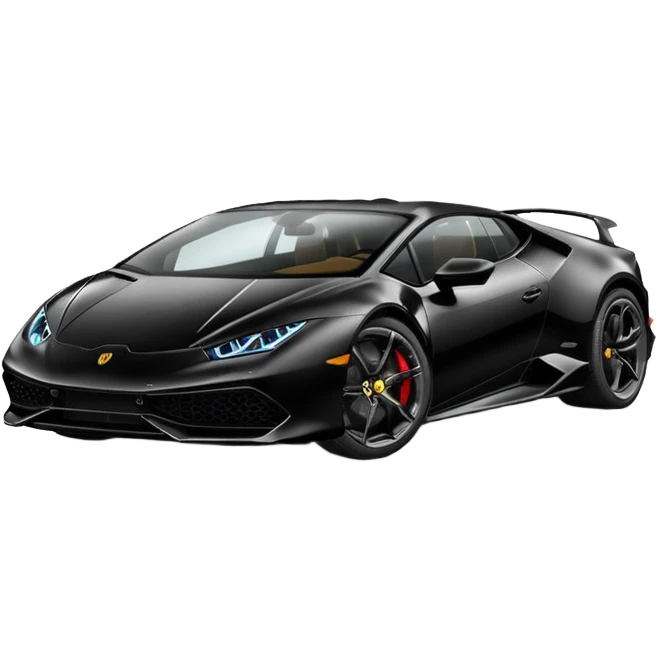 Une. Lamborghini Huracanes noire. emoji